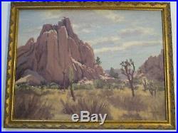 Vintage Don Miles Painting California Artist Desert Landscape Impressionist Old