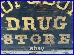 Vintage Drug Store Sign 1860 1880 Smaltz & Gilt Gold Paint