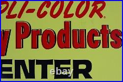 Vintage Dupli-Color Paint Spray Products Center Blue Store Advertising Sign