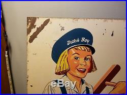 Vintage Dutch Boy Paint Sign Tin