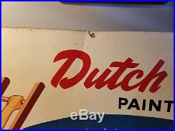 Vintage Dutch Boy Paint Sign Tin