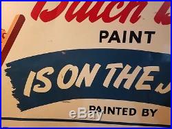 Vintage Dutch Boy Paint Sign Tin