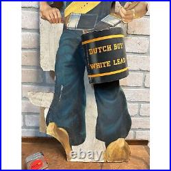 Vintage Dutch Boy Paints Advertising Store Display Easelback Stand Sign Cardboar