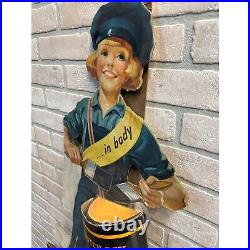 Vintage Dutch Boy Paints Advertising Store Display Easelback Stand Sign Cardboar