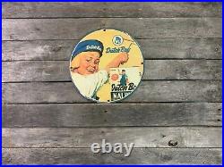 Vintage Dutch Boy Porcelain Gas And Oil Sign
