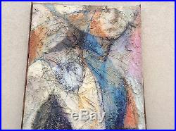 Vintage Early Modernist Signed Textured Oil Painting