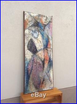Vintage Early Modernist Signed Textured Oil Painting