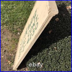 Vintage Electrical Contractor Construction 2 Sided Painted Wood Trade Sign