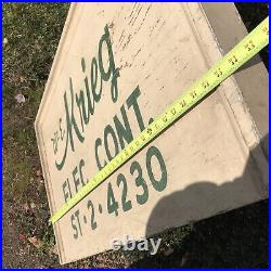 Vintage Electrical Contractor Construction 2 Sided Painted Wood Trade Sign