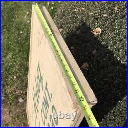 Vintage Electrical Contractor Construction 2 Sided Painted Wood Trade Sign
