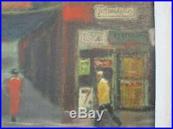 Vintage Elmer Schwab Painting Mod Ashcan Wpa Style Listed American Street Urban