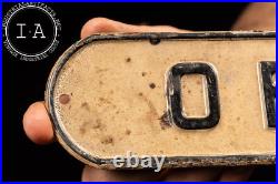 Vintage Embossed Painted Tin Open Sign
