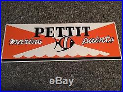 Vintage Embossed Pettit Marine Paints Sign