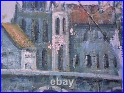 Vintage European Impressionist Landscape Signed Oil Painting
