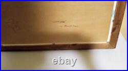 Vintage Everett Moore Original Seascape Signed Framed Oyster Men Oil On Board