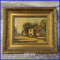 Vintage F. H. McKay Signed Plein Air Oil Painting New England Village Landscape