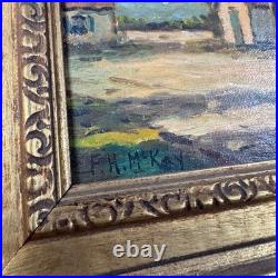 Vintage F. H. McKay Signed Plein Air Oil Painting New England Village Landscape