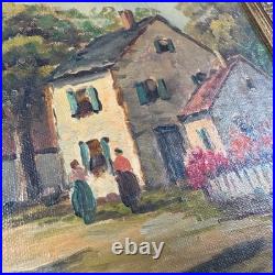 Vintage F. H. McKay Signed Plein Air Oil Painting New England Village Landscape