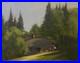 Vintage Farmhouse Barn Oil on Canvas Original Painting Signed