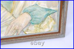 Vintage Female Portrait Woman With Fan Oil Painting Signed R. Madwed 77