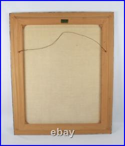 Vintage Female Portrait Woman With Fan Oil Painting Signed R. Madwed 77