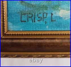 Vintage Figurative Oil Painting Sexy Pin-Up Style Woman 22×28 Signed MCM