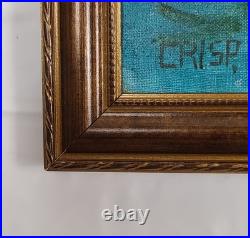 Vintage Figurative Oil Painting Sexy Pin-Up Style Woman 22×28 Signed MCM