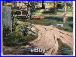 Vintage Florida Landscape Painting Gulf Coast Impressionism Original Signed