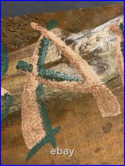 Vintage Folk Art Painted Smaltz Wooden BAMBOO ROOM Tiki Bar Advertising Sign