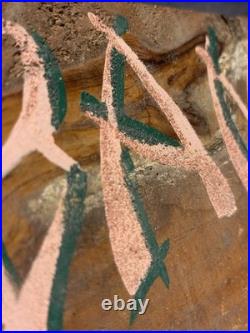 Vintage Folk Art Painted Smaltz Wooden BAMBOO ROOM Tiki Bar Advertising Sign