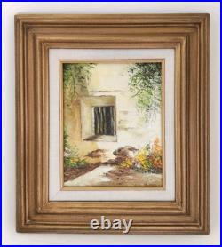 Vintage Framed Artist Signed Oil Painting Old World Subtle Play With Light&Meaning