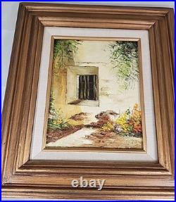 Vintage Framed Artist Signed Oil Painting Old World Subtle Play With Light&Meaning