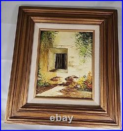 Vintage Framed Artist Signed Oil Painting Old World Subtle Play With Light&Meaning