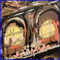 Vintage Framed Large Signed Original Impressionist Cityscape Oil Painting