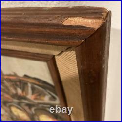 Vintage Framed Large Signed Original Impressionist Cityscape Oil Painting