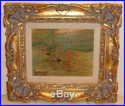 Vintage Framed Oil On Canvas Signed T. Cole