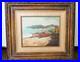 Vintage Framed Oil Painting/mediterranean Coastal Landscape /signed