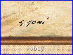 Vintage Framed Oil Painting/mediterranean Coastal Landscape /signed