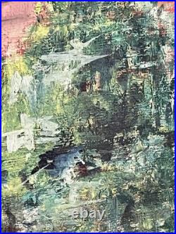 Vintage Framed Oil Painting of Covered Bridge Signed