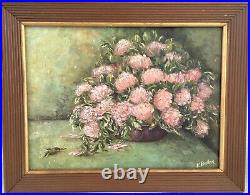 Vintage Framed Original Impasto Oil Painting on Artist Board, Signed K Boston