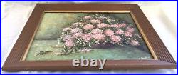 Vintage Framed Original Impasto Oil Painting on Artist Board, Signed K Boston