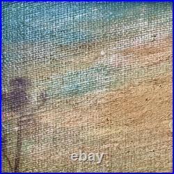 Vintage Framed Signed Landscape Oil Painting on Canvas Panel