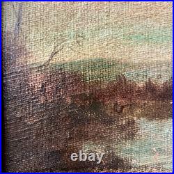Vintage Framed Signed Landscape Oil Painting on Canvas Panel