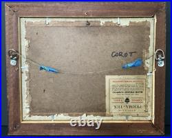 Vintage Framed Signed Landscape Oil Painting on Canvas Panel