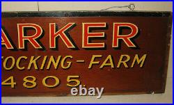 Vintage Fred Parker Newsagent Stocking Farm Uk Painted Store Advertising Sign