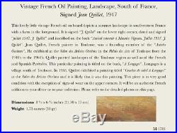 Vintage French Oil Painting Impressionist Landscape South of France Signed 1947