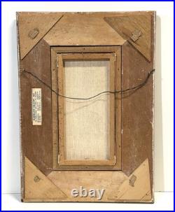 Vintage French Street Scene Cityscape Painting On Canvas Framed And Signed