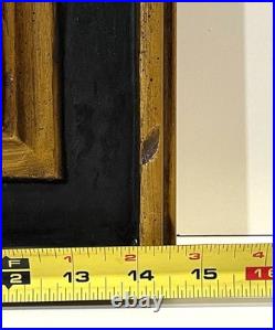 Vintage French Street Scene Cityscape Painting On Canvas Framed And Signed