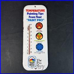 Vintage Fuller O'Brien Paints Pro Shop Thermometer Advertising Metal Sign 16