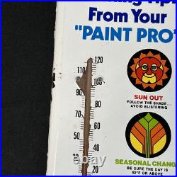 Vintage Fuller O'Brien Paints Pro Shop Thermometer Advertising Metal Sign 16